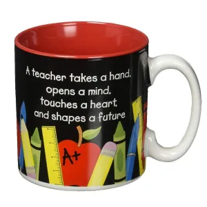 #1 Teacher 12 oz. Ceramic Mugs - 6 Pack