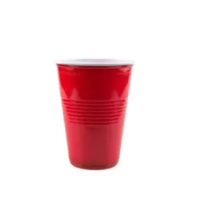 12pk Red Reusable Plastic Beer Pong American Cups 450ml