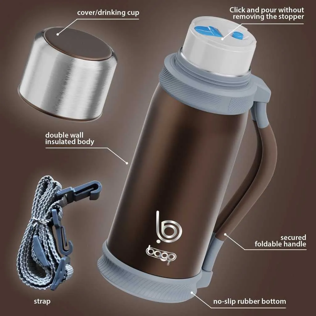 Bago Stainless Steel Double Wall Insulated Personal Sports Water Bottle