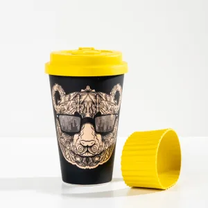 Bamboo Travel Mug 400ml - Dog