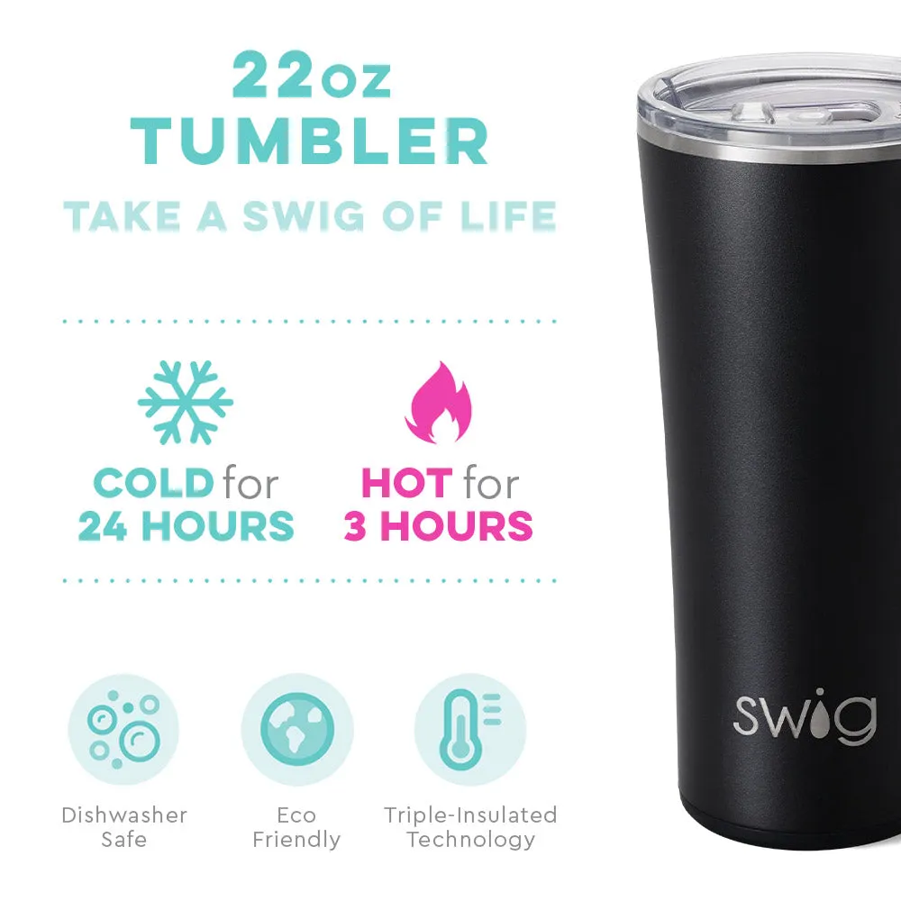 BLACK { TUMBLER } -22 oz