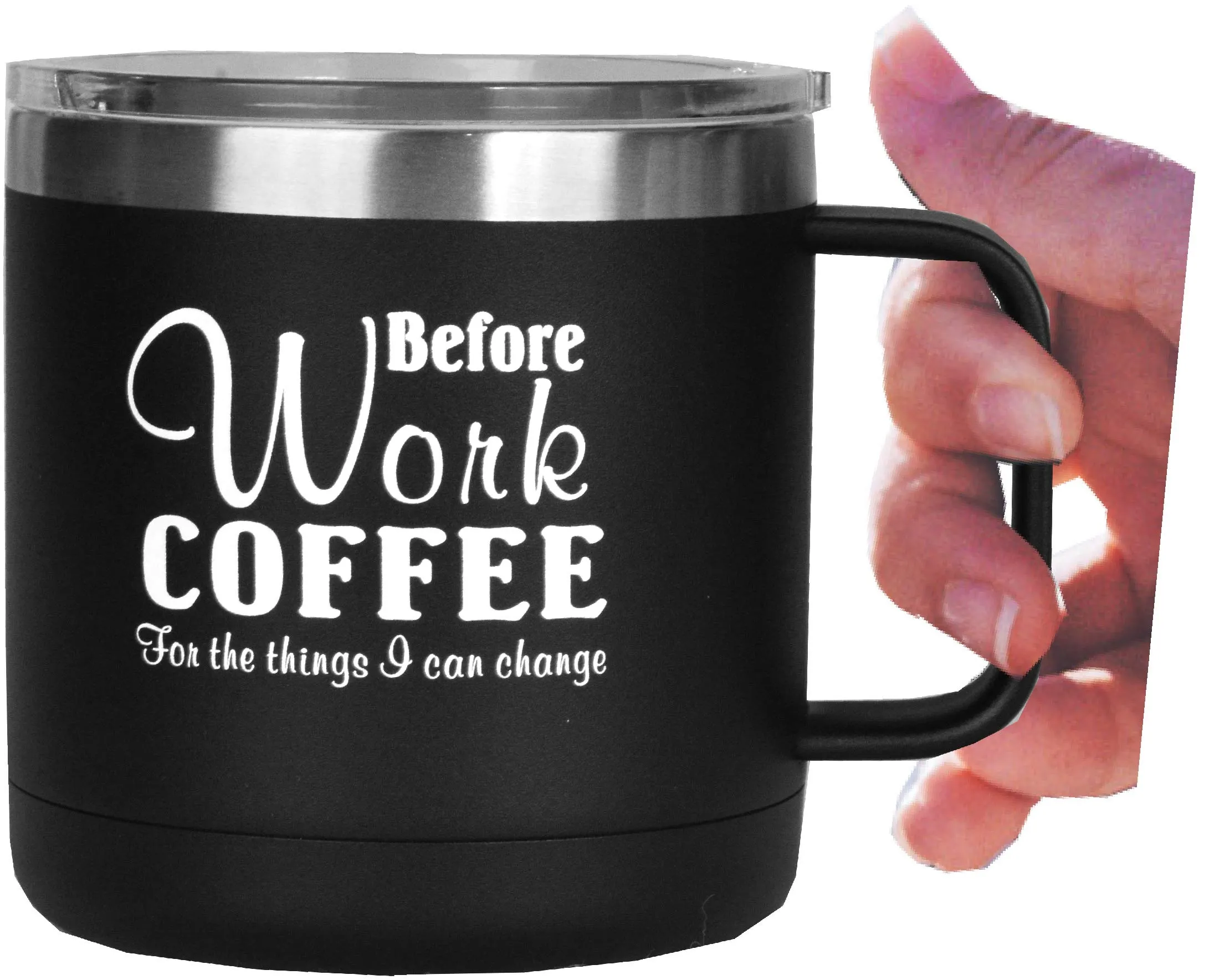 Coffee Mug Gift Set, "Before Work Coffee For The Things I Can Change", "After Work