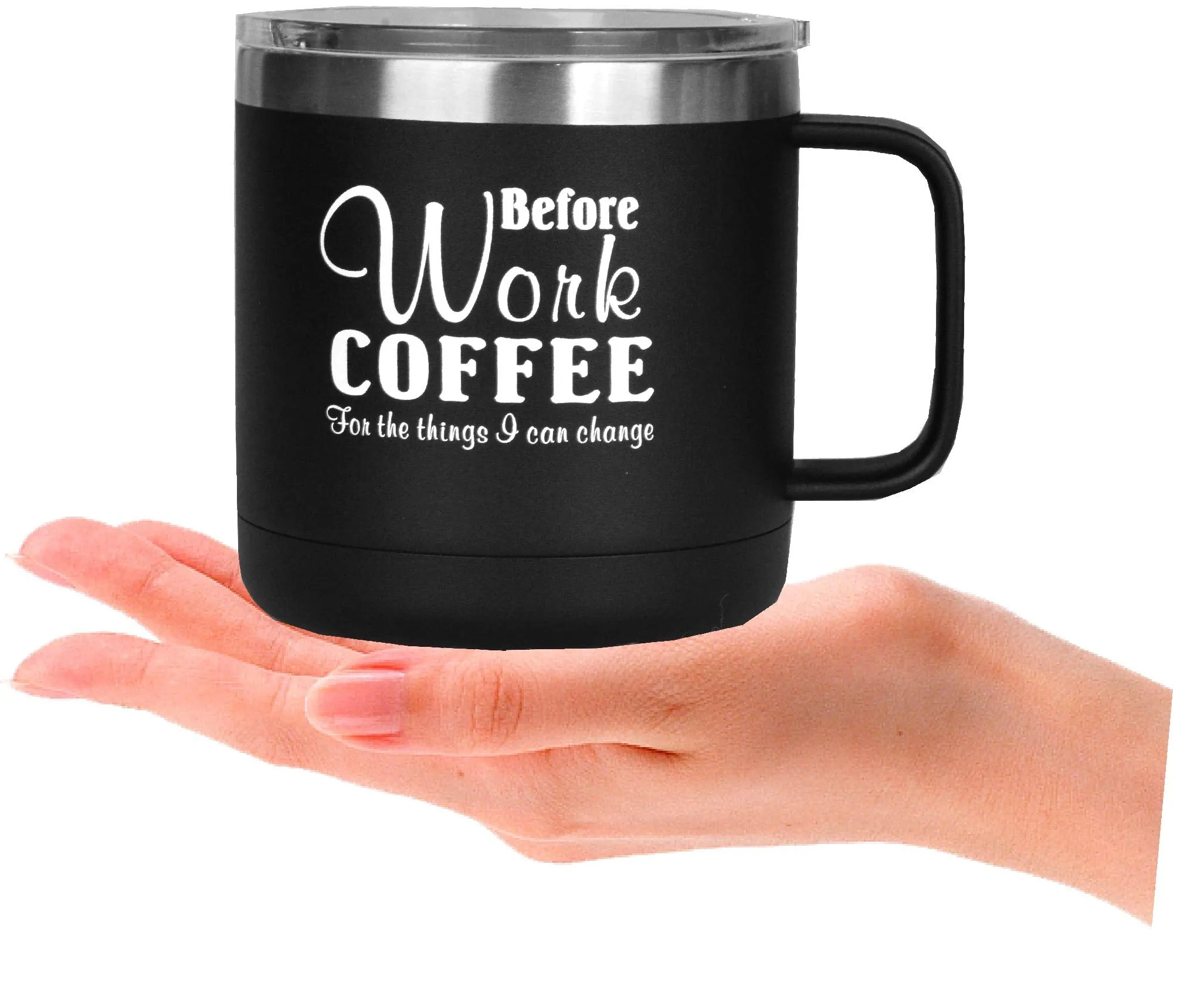 Coffee Mug Gift Set, "Before Work Coffee For The Things I Can Change", "After Work