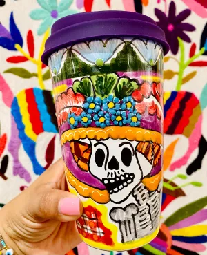 La Catrina Mexican Talavera Mug - 16 oz.