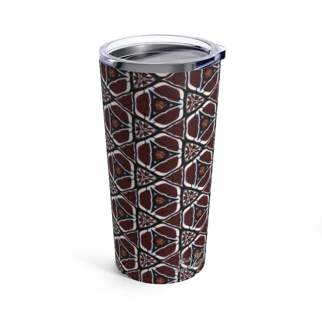 Maroon Butterfly 2, 20 oz Steel Tumbler