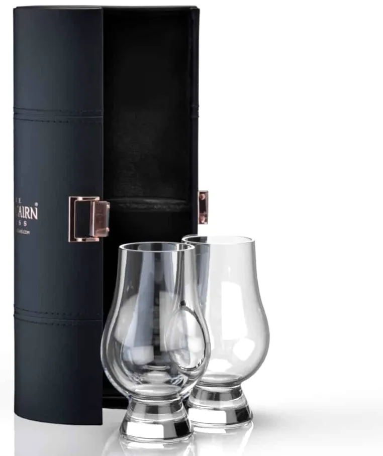 Pre-Order: Glen Tuck Engraved Glencairn Crystal Whiskey Glass Travel Set