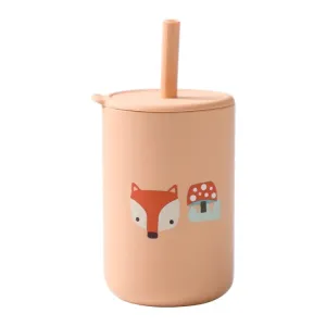 Silicone Baby Straw Cup | Tawny Fox