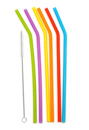 Silicone Drink Straw-set of 6