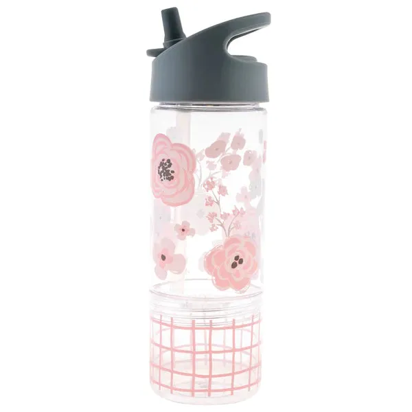 SJ Sip & Snack-Flower(grey/pink