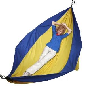 Yellow /Blue Camping Hammock with Ropes - Mind Reader