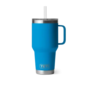 Yeti Rambler 35oz Big Wave Blue Straw Mug